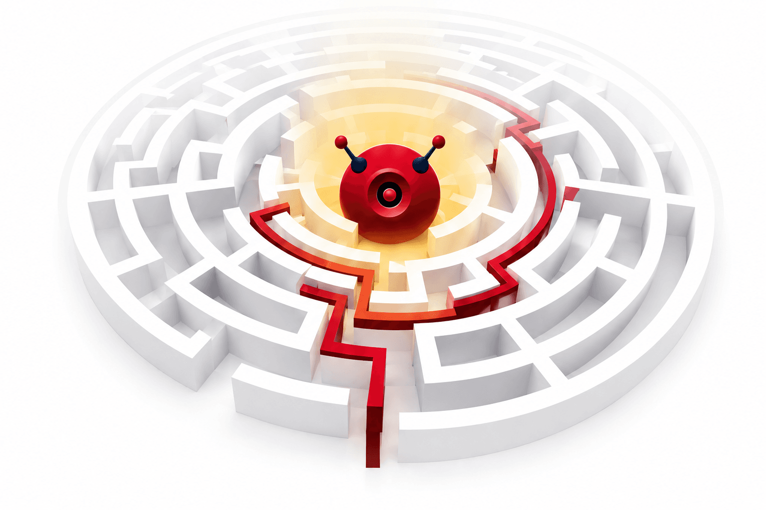 Maze challenge illustration